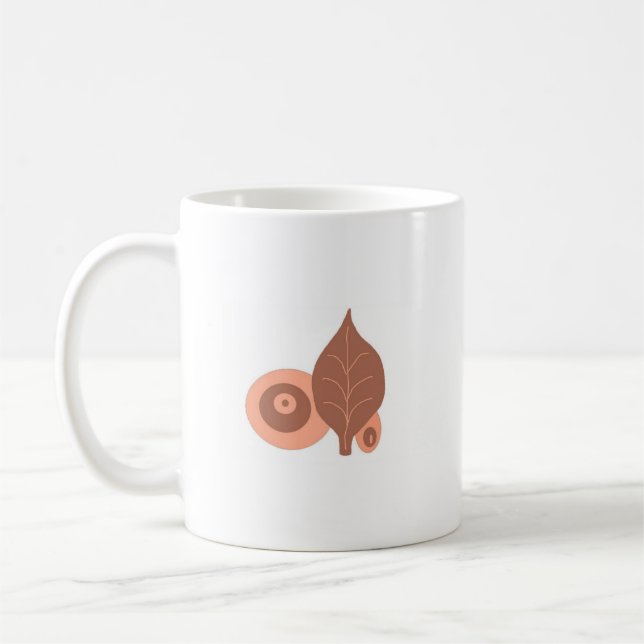 Abstract Leaf Design Coffee Mug (Left)