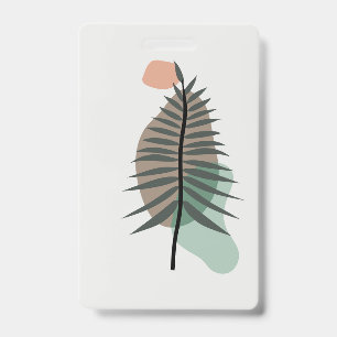 Abstract leaf design  ID badge