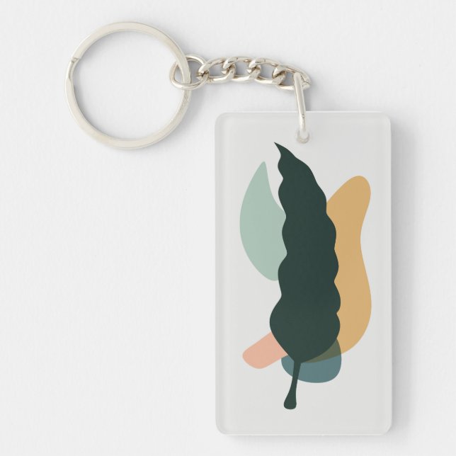 Abstract leaf design  key ring (Front)