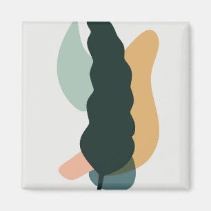 Abstract leaf design magnet