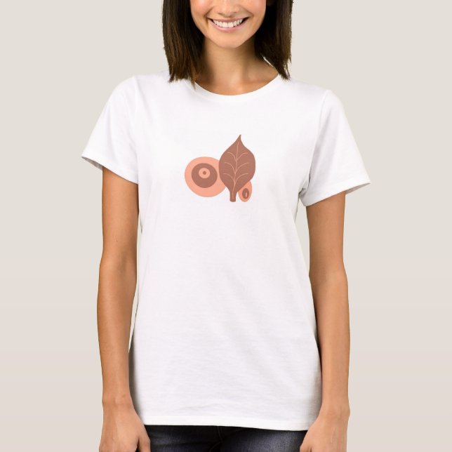 Abstract Leaf Design T-Shirt (Front)