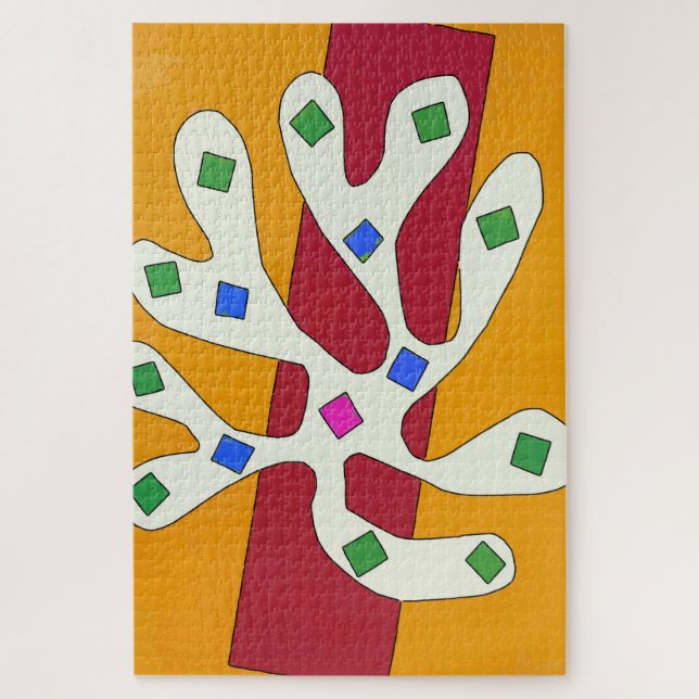 Abstract Leaf Jigsaw Puzzle (Vertical)
