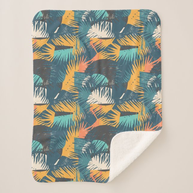 Abstract Leaf Pattern blankets (Front)