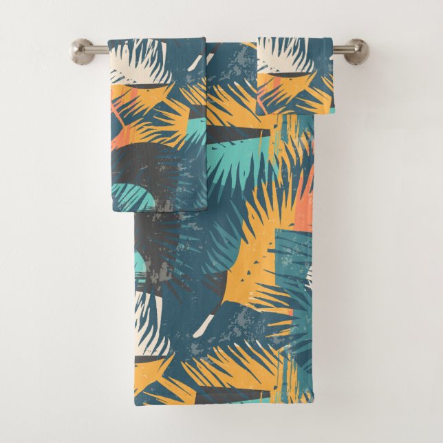 Abstract Leaf Pattern towel set (Insitu)