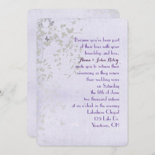 Abstract Leaf Wedding Vow Renewal Invitation