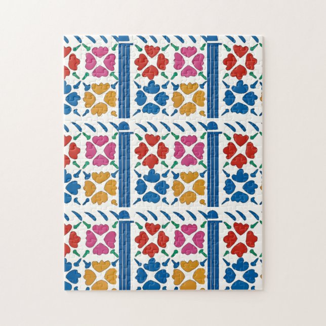 Abstract Leaves, Impressionistic Style Jigsaw Puzzle (Vertical)