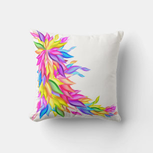 Abstract Leaves in Full Colour American MoJo Pillo Cushion