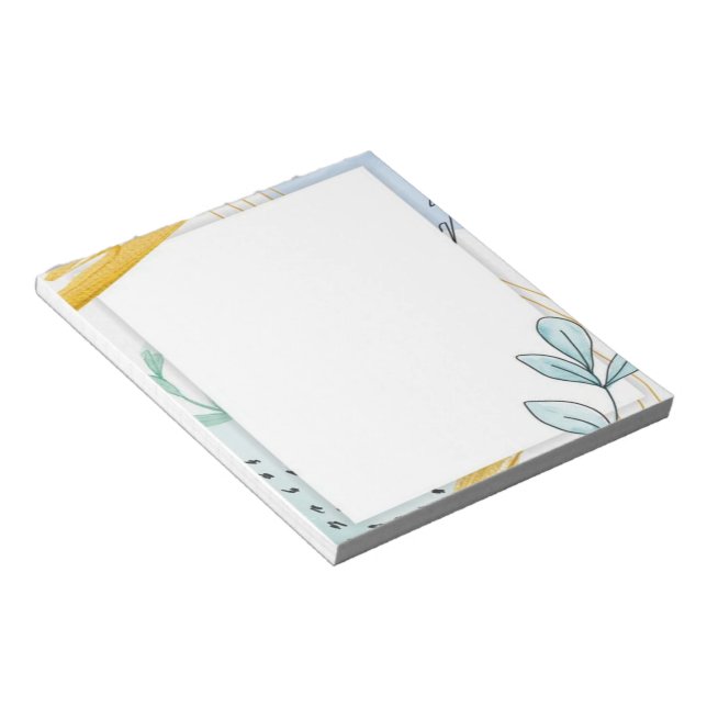 Abstract leaves notepad (Angled)