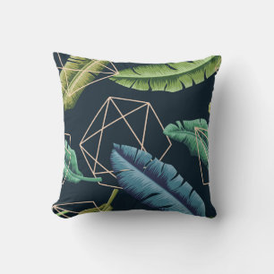 Abstract Leaves: Polygonal Line Seamless. Cushion