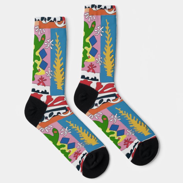 Abstract Leaves  Socks (Right)