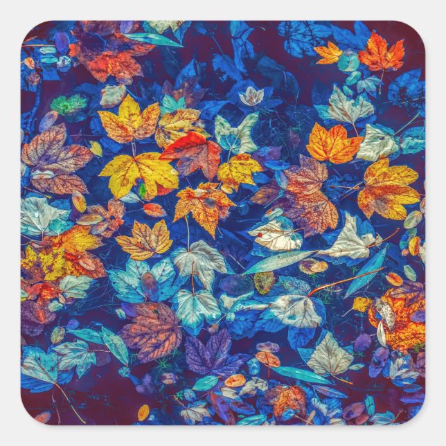 abstract leaves stickers (Front)