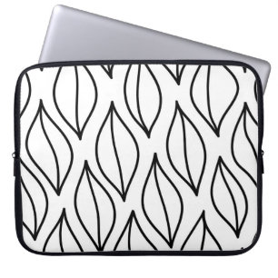 Abstract leaves. Vintage structure. Hand drawn sea Laptop Sleeve