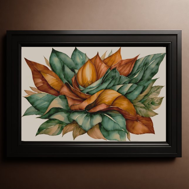 Abstract Leaves Watercolor 3:2 Poster (Creator Uploaded)