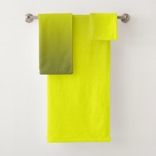 Abstract lemon bright contrast pure colour trend m bath towel set