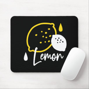 Abstract Lemon Illustration – Fresh Citrus Art Mouse Pad