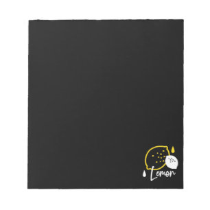 Abstract Lemon Illustration – Fresh Citrus Art Notepad