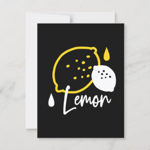 Abstract Lemon Illustration – Fresh Citrus Art Postcard