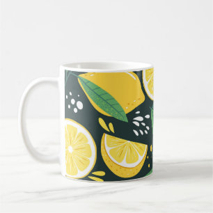 Abstract Lemon: Modern Art Seamless. Coffee Mug