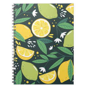 Abstract Lemon: Modern Art Seamless. Notebook