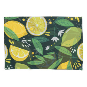 Abstract Lemon: Modern Art Seamless. Pillowcase