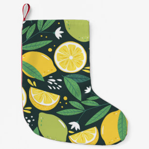 Abstract Lemon: Modern Art Seamless. Small Christmas Stocking