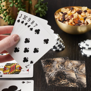 Abstract Leopard Animal Print Playing Cards