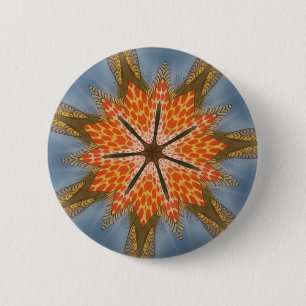 Abstract Leopard Pattern: A Kaleidoscope Effect 6 Cm Round Badge