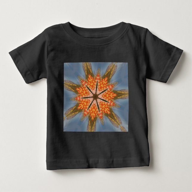 Abstract Leopard Pattern: A Kaleidoscope Effect Baby T-Shirt (Front)