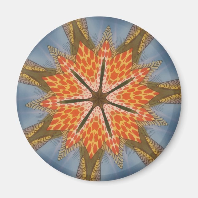 Abstract Leopard Pattern: A Kaleidoscope Effect Magnet (Front)