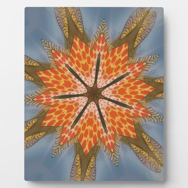 Abstract Leopard Pattern: A Kaleidoscope Effect Plaque (Front)