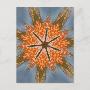 Abstract Leopard Pattern: A Kaleidoscope Effect Postcard
