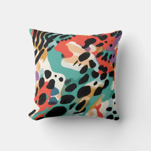 Abstract Leopard Pattern Cushion