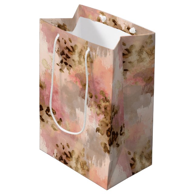 Abstract Leopard Print Gift Bag (Front Angled)