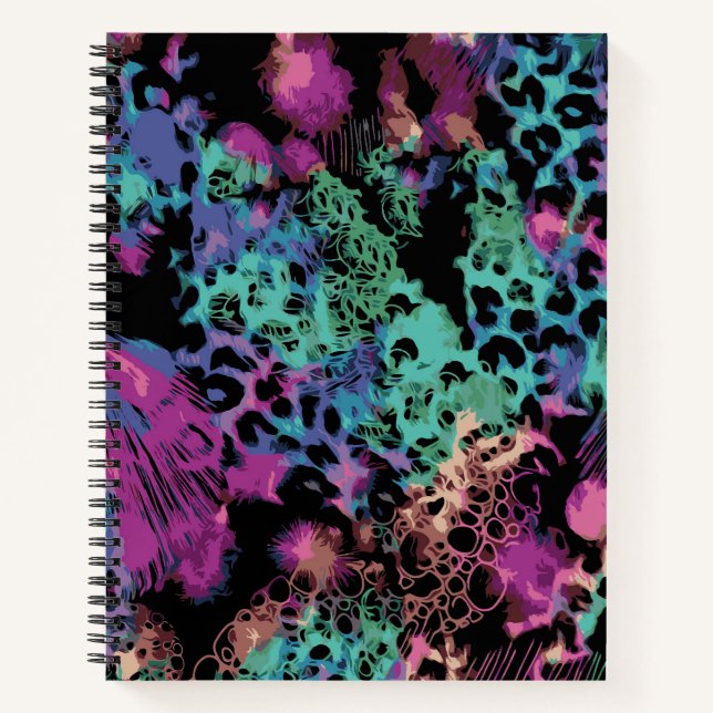 Abstract Leopard Print Notebook (Front)