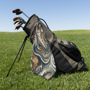 Abstract Leopard Print Swirl Golf Towel