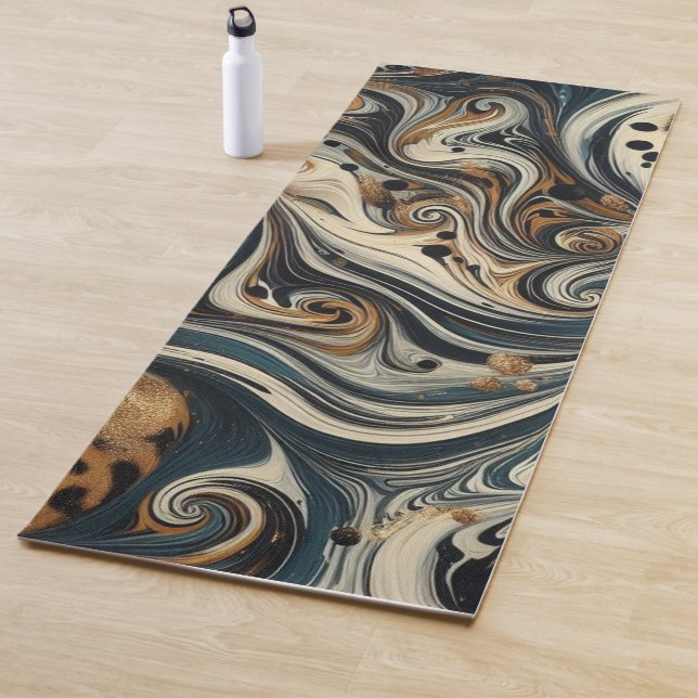 Abstract Leopard Print Swirl Yoga Mat (In Situ)