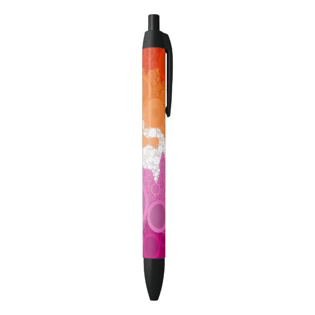 Abstract Lesbian Pride Flag     Black Ink Pen (Bottom (Vertical))