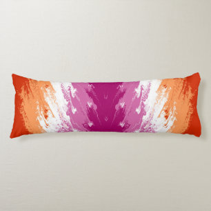 Abstract Lesbian Pride Flag     Body Cushion