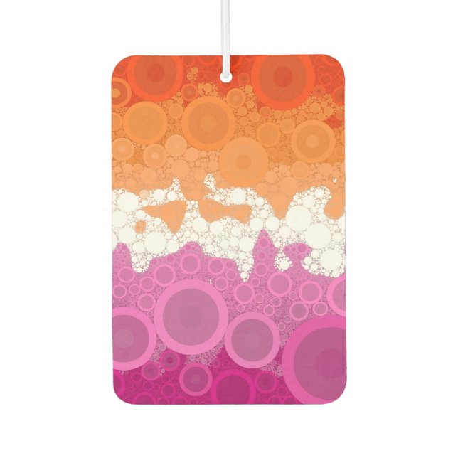 Abstract Lesbian Pride Flag     Car Air Freshener (Front)