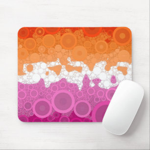 Abstract Lesbian Pride Flag Mouse Pad