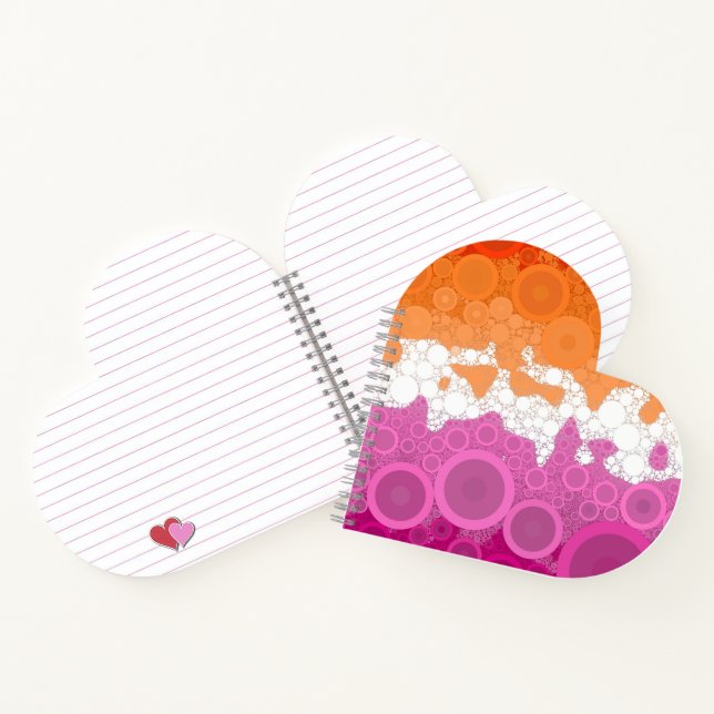 Abstract Lesbian Pride Flag     Notebook (Inside)