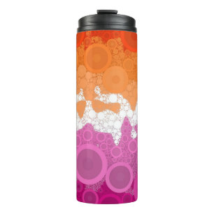 Abstract Lesbian Pride Flag Thermal Tumbler
