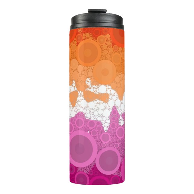 Abstract Lesbian Pride Flag     Thermal Tumbler (Front)