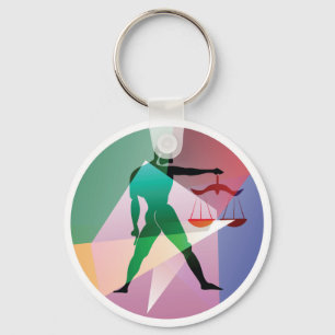 abstract libra key ring