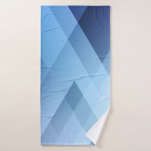 Abstract light background. Blue triangle pattern. Bath Towel