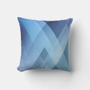 Abstract light background. Blue triangle pattern. Cushion