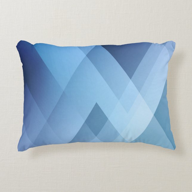 Abstract light background. Blue triangle pattern.  Decorative Cushion (Front)