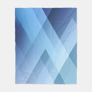 Abstract light background. Blue triangle pattern. Fleece Blanket