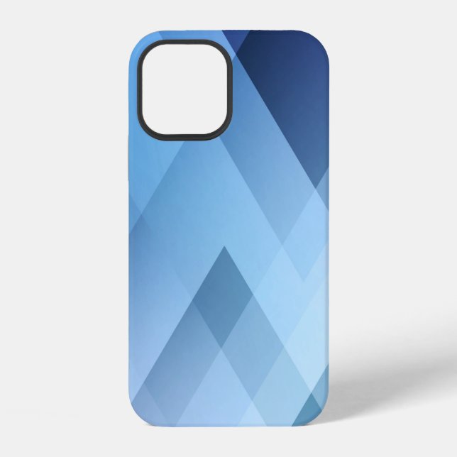 Abstract light background. Blue triangle pattern.  iPhone Case (Back)