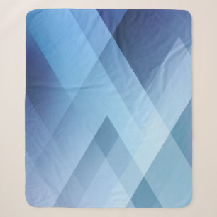 Abstract light background. Blue triangle pattern. Sherpa Blanket